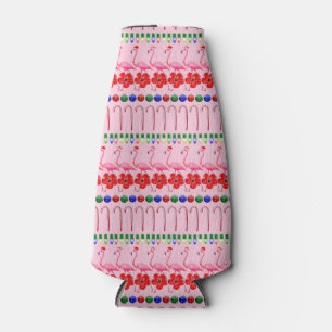 Enfriador De Botellas Navidades feos flamencos rosados tropicales en ros