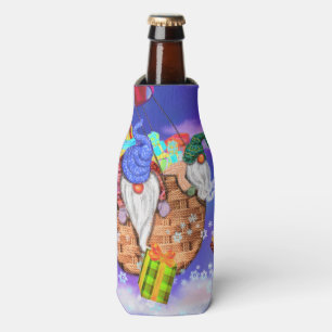 Enfriador De Botellas Navidades Frascos Gnomes Volando Regalos