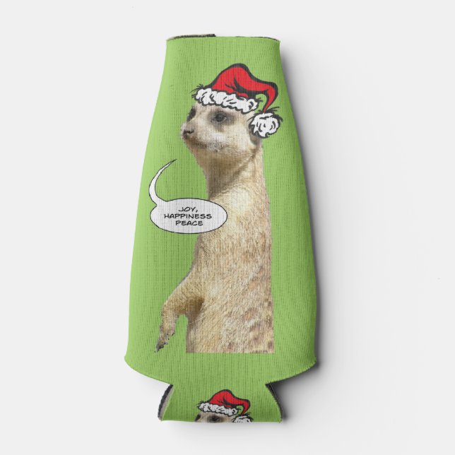 Enfriador De Botellas Navidades Meerkat Personalizable Frasco Frasco e (Anverso)