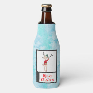 Enfriador De Botellas Navidades Renos En Un Feo Sudor De Whimsical