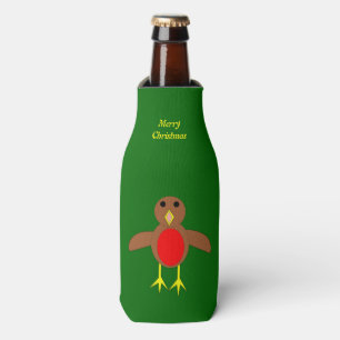 Enfriador De Botellas Navidades Robin Personalizado Bottle Cooler