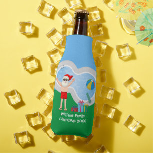 Enfriador De Botellas Navidades soleados Santa Claus Personalizado Fiest