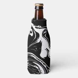 Enfriador De Botellas Nevera de estilo mármol negro y blanco