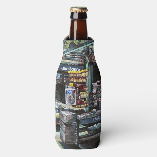 Enfriador De Botellas Noche de crisocolia, Union Square, NYC (Frente de la botella)