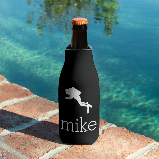 Enfriador De Botellas Nombre Con Buceador De Scuba (Piscina in situ)