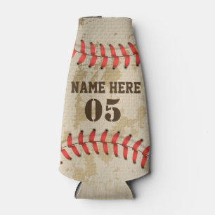 Enfriador De Botellas Nombre de béisbol vintage personalizado número ret