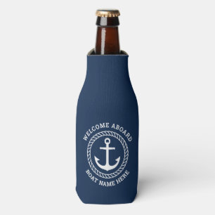 Enfriador De Botellas nombre del barco personalizado bienvenida a bordo
