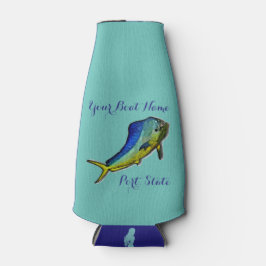 Enfriador De Botellas Nombre del bote Personalizado Mahi Mahi