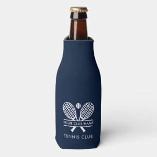 Enfriador De Botellas Nombre del Club de Tenis Azul Marino Personalizado