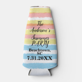 Enfriador De Botellas Nombre del Fiesta de las franjas de color amarillo