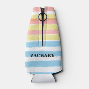 Enfriador De Botellas Nombre del Fiesta de las franjas de color amarillo