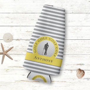 Enfriador De Botellas Nombre Monogramado de Golfista Personalizado Amari