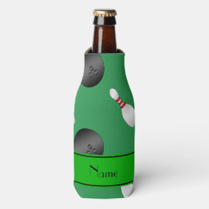 Enfriador De Botellas Nombre personalizado bolas de bolos verdes