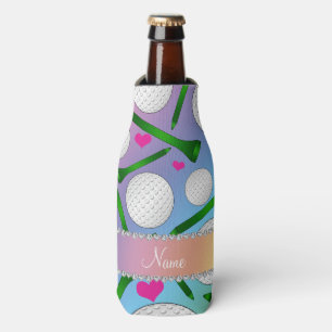 Enfriador De Botellas Nombre personalizado bolas de golf arcoiris teñir 