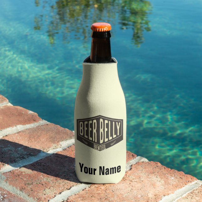 Enfriador De Botellas Nombre personalizado Cerveza Belly Hermoso Frasco  (Piscina in situ)