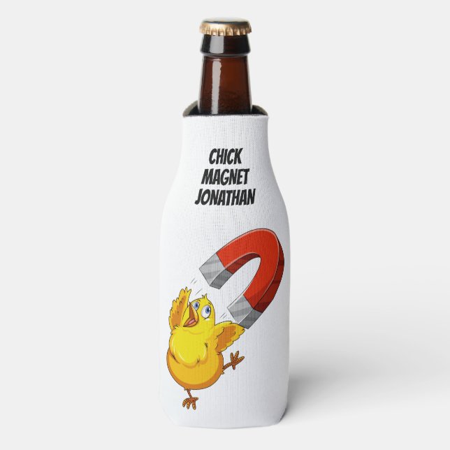 Enfriador De Botellas Nombre personalizado de Chick Magnet (Frente de la botella)