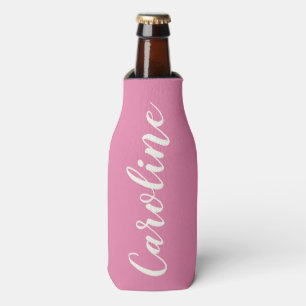 Enfriador De Botellas Nombre Personalizado Escritura Rosa Despedida de S