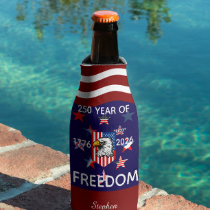 Enfriador De Botellas Nombre personalizado, familia y libertad América 2