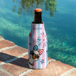 Enfriador De Botellas Nombre Personalizado Ganso de Dibujos Animados Pat