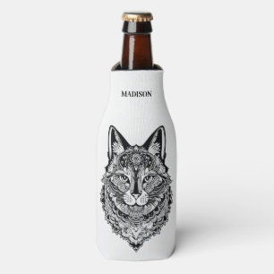 Enfriador De Botellas Nombre personalizado Gato ornamental