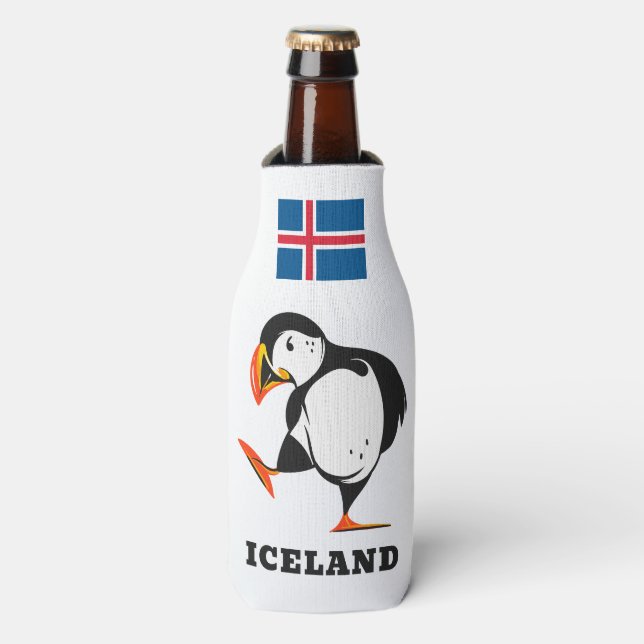 Enfriador De Botellas Nombre personalizado Islandia (Frente de la botella)
