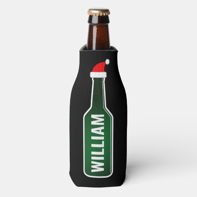 Enfriador De Botellas Nombre personalizado Navidades divertidos refriger (Frente de la botella)