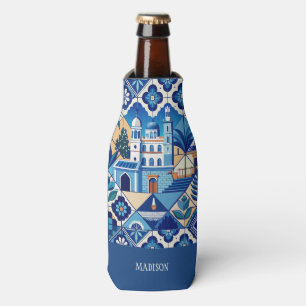 Enfriador De Botellas Nombre personalizado Patrón de mosaicos Azulejo
