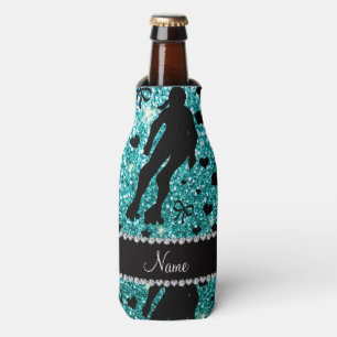 Enfriador De Botellas Nombre personalizado robin huevo azul purpurina ro