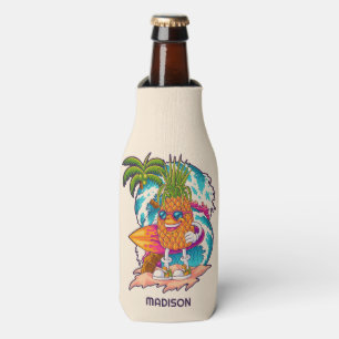 Enfriador De Botellas Nombre personalizado Surfing Pineapple