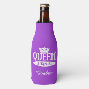 Enfriador De Botellas Nombre personalizado y Reina de color de karaoke