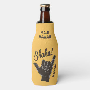 Enfriador De Botellas Nombre y ubicación personalizados Shaka