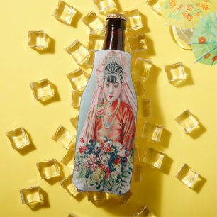 Enfriador De Botellas Novia en rojo a Boda chino en Shanghai