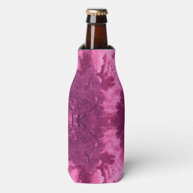 Enfriador De Botellas Nubes infrarrojas de tonos rosados (Frente de la botella)