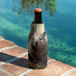 Enfriador De Botellas "Oculto en el Bush: un wombat australiano salvaje"