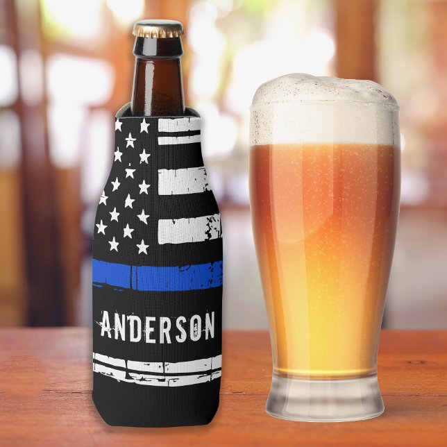 Enfriador De Botellas Oficial de policía de la Línea Azul delgada (Subido por el creador)