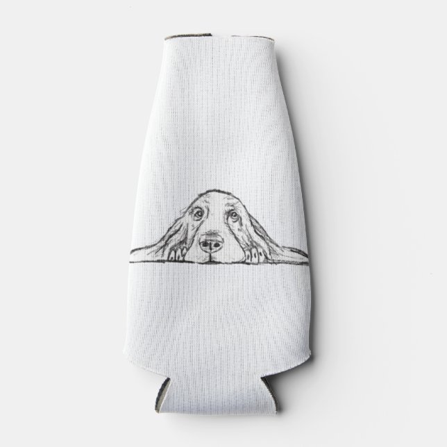 Enfriador De Botellas ojos de perrito simple blanco negro (Anverso)