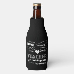 Enfriador De Botellas Orgullo del profesor-Corazón blanco