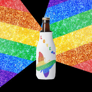 Enfriador De Botellas Orgullo LGBTQA+ mariposa arco iris