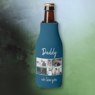 Enfriador De Botellas Padre con hijos y Collage de fotos de papá de fami