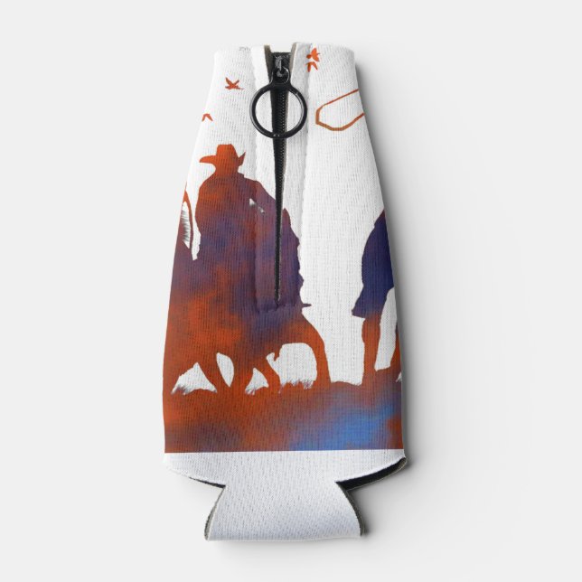 Enfriador De Botellas País Cowboy Occidental Ring White (Reverso)