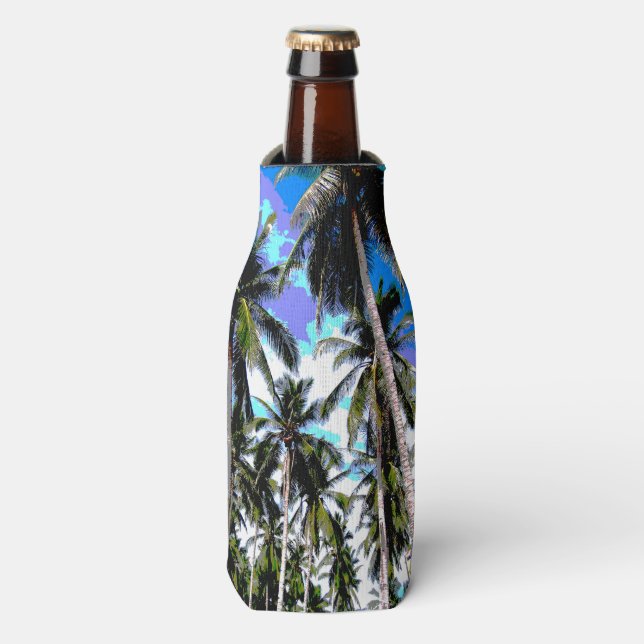 Enfriador De Botellas Palm Trees Diseño Tropical (Frente de la botella)