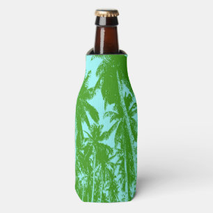 Enfriador De Botellas Palmeras tropicales en un diseño posterizado