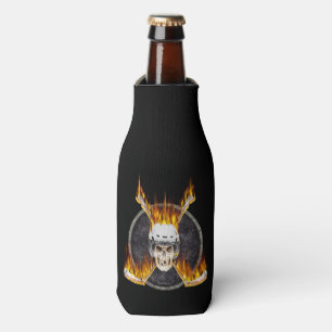 Enfriador De Botellas Palos de Hockey en Llamas
