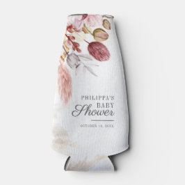 Enfriador De Botellas Pampas Grass Dried Palms Terracotta Baby Shower