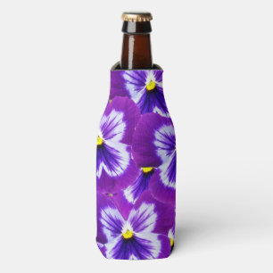 Enfriador De Botellas Pansias Púrpura Y Blanca,