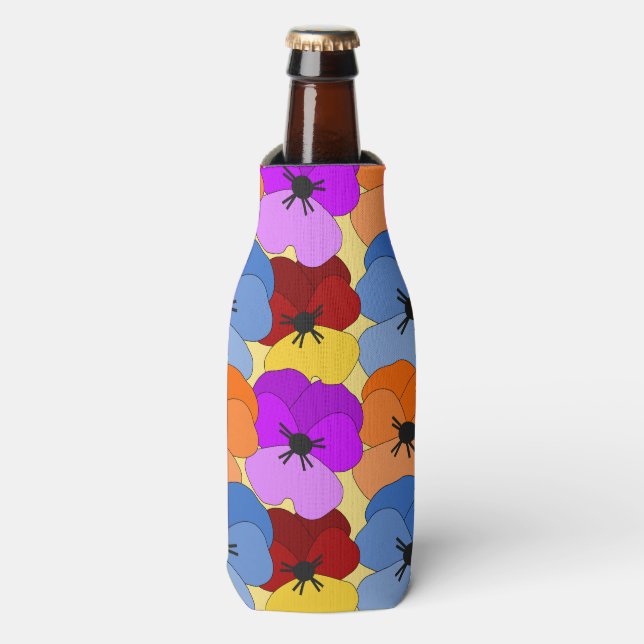Enfriador De Botellas Pansy Collage (Frente de la botella)
