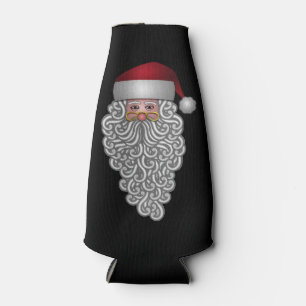Enfriador De Botellas Papá Noel festivo en la barba de Curly