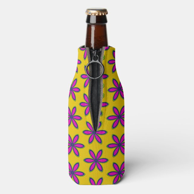 Enfriador De Botellas Parche de Flor Morada (Reverso de la botella)