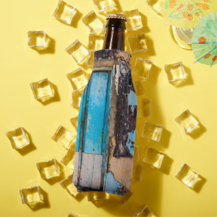 Enfriador De Botellas Pared azul y puerta