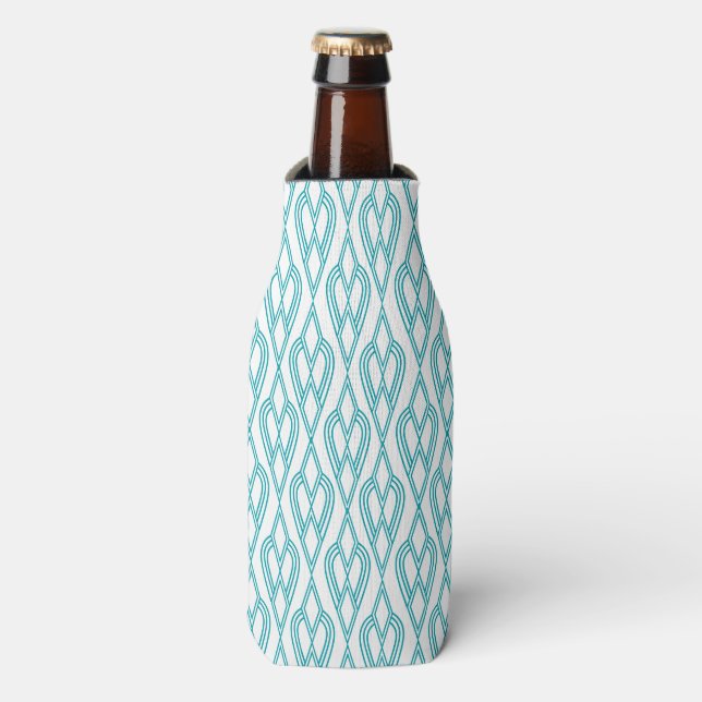 Enfriador De Botellas Paredes de flores Art Deco (Frente de la botella)